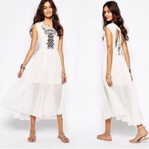Free People embroidered cutout dress